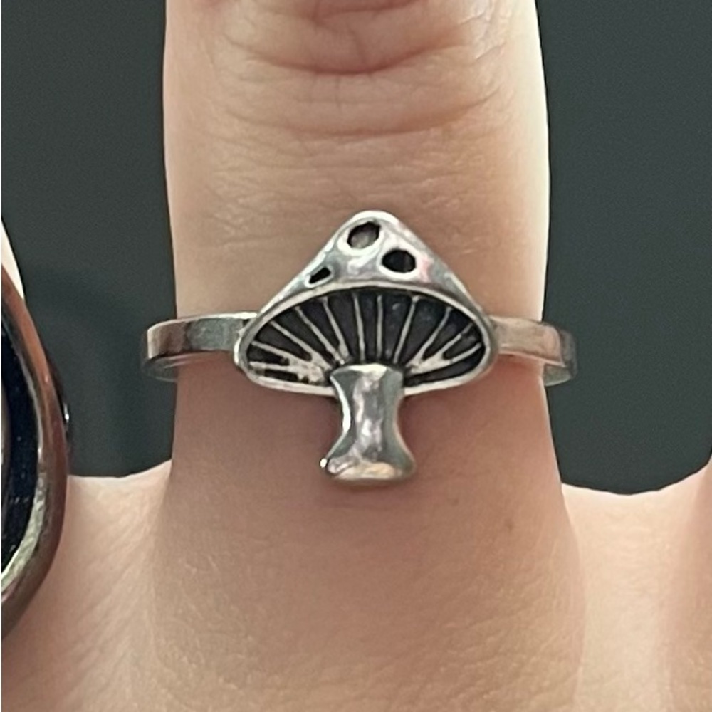 Silver Mushroom Ring